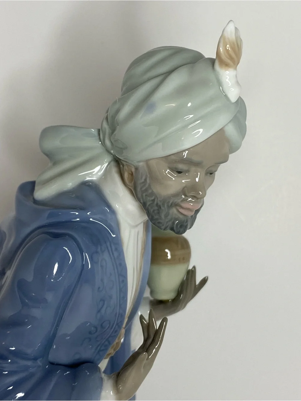 NAO by Lladro King Balthazar With Jug #00414 Wise Man Nativity Handmade In Spain